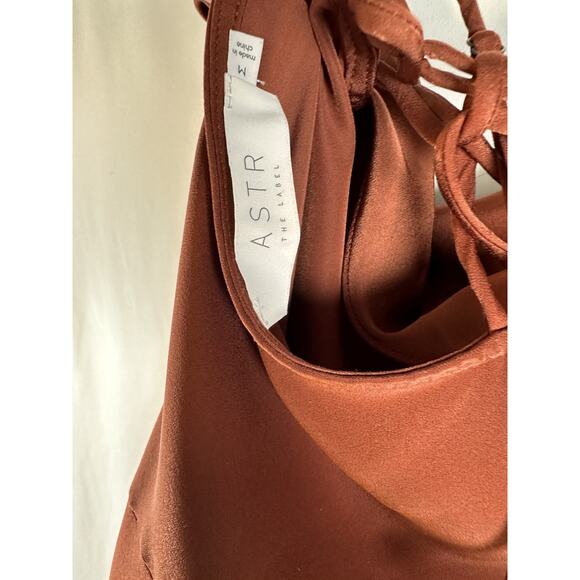 ASTR the Label Gaia Dress Rust Medium EEUC$94 Orange Red - Picture 5 of 5